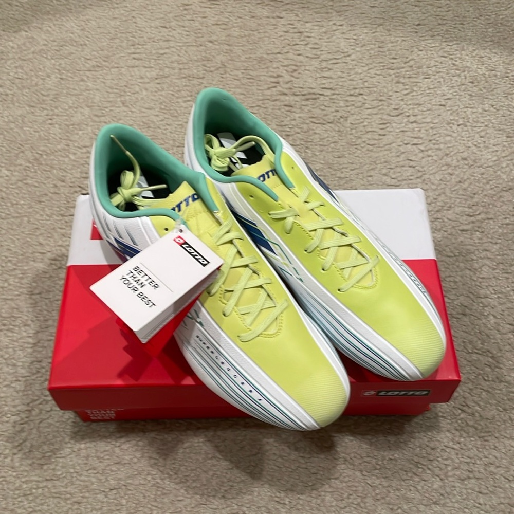 Lotto Solista 700 VIII FG Firm Ground Soccer Cleat - White/Sunny Lime